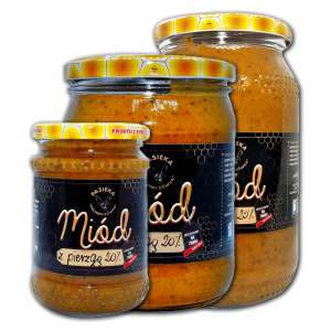 Miód z pierzgą 650g